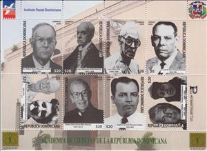 Mini Sheet, Academy of Sciences of Dominican Republic, Dominican Republic,  , Scientists