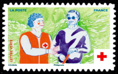 Stamp, Red Cross of France, France,  , Red Cross and Red Crescent