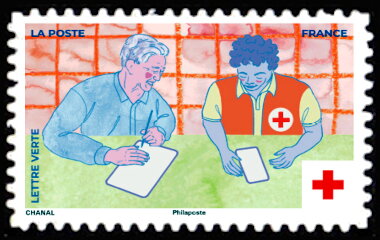 Stamp, Red Cross of France, France,  , Red Cross and Red Crescent