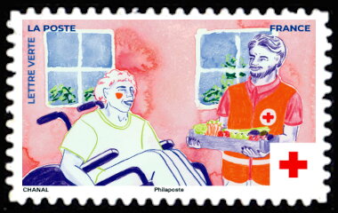 Stamp, Red Cross of France, France,  , Red Cross and Red Crescent