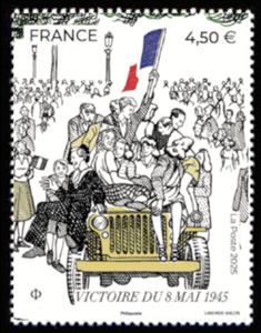 Stamp, Vicotry in Europe Day, 1945, France,  , Second World War