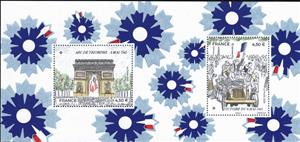 Souvenir Sheet, Vicotry in Europe Day, 1945, France,  , Second World War