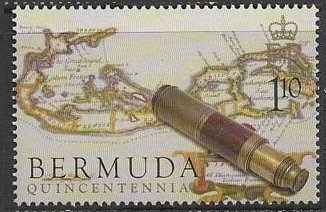 Map of Bermuda and Telescope