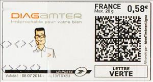 Stamp, Diagamter, France,  , Geodesy and Surveying