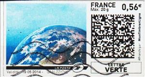 Stamp, Earth Viewed from Space, France,  , Planets