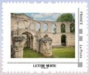 Stamp, Gallien Palace, France,  , Historic Sites, Ruins, UNESCO World Heritage Sites