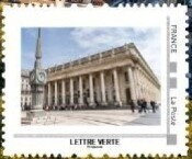 Stamp, Great Theatre, France,  , Buildings, Theatre, UNESCO World Heritage Sites
