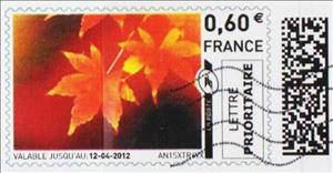Stamp, Maple Leaves in Autumn, France,  , Autumn, Leaves
