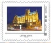 Stamp, Saint Etienne de Metz Cathedral, France,  , Churches - Cathedrals - Basilicas - Chapels
