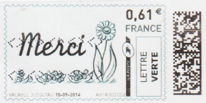 Thanks with Flowers. Merci