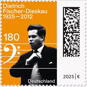Stamp, Dietrich Fischer-Dieskau (1925-2012), Classical Singer, Germany, Federal Republic,  , Famous People, Music, Singers