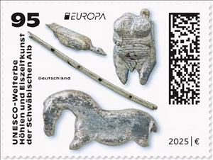 Stamp, Europa (C.E.P.T.) 2025 - Ice Age Artifacts, Germany, Federal Republic,  , Archaeology, C.E.P.T. / Europe