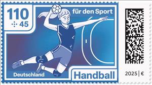 Stamp, Handball, Germany, Federal Republic,  , Handball, Sports