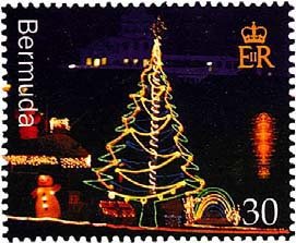 Stamp, Christmas tree, Bermuda,  , Christmas