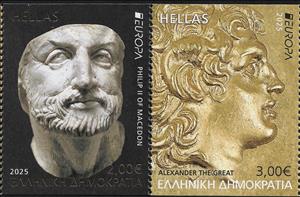 Se-tenant, Europa (C.E.P.T.) 2025 - Archaeological Discoveries, Greece,  , Archaeology, C.E.P.T. / Europe