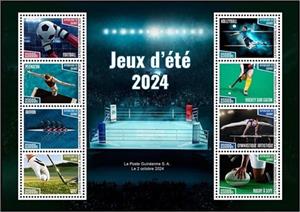 Mini Sheet, Summer Games 2024, Guinea,  , Olympic Games, Sports