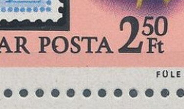 Issue of 1874 and flowers