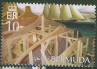 Stamp, View of sloop, Bermuda,  