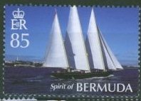 Stamp, View of sloop, Bermuda,  