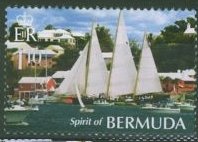 Stamp, View of sloop, Bermuda,  