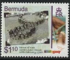 Stamp, Dance of Kaa, hands tying knot, Bermuda,  , Scouting