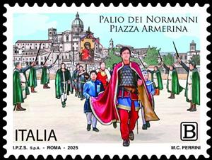 Stamp, Norman Palio of Piazza Armerina, Italy,  , Festivals, Tourism