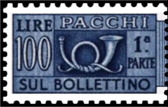 Stamp, Post Horn - Wmk. stars II 65* - 2nd issue - 1st part, Italy,  , Musical Instruments, Post Horns, Postal Services