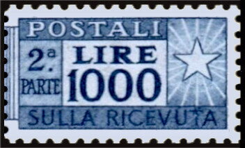 Stamp, Post Rider - Wmk. stars II 65° - Vinyl Gum - 2nd part, Italy,  , Postal Services, Stars