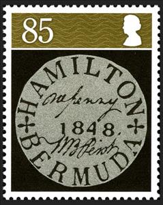 Stamp, Panel colour: Gold, Bermuda,  , Stamps