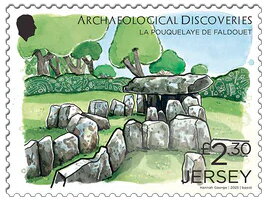 Stamp, La Pouquelaye de Faldouet, Jersey,  , Archaeology