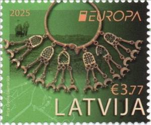 Stamp, Europa (C.E.P.T.) 2025 - Archaeological Discoveries, Latvia,  , C.E.P.T. / Europe, Jewelery