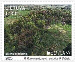 Stamp, Bilioniai Hill Fort Remains, Lithuania,  , Archaeology, C.E.P.T. / Europe, Fortresses / Strongholds, Ruins