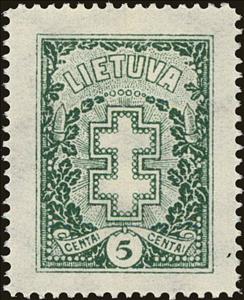 Stamp, Vytis Cross, Lithuania,  , Crosses, Seals (Emblems)