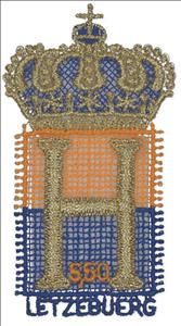 Stamp, Silver Jubilee of Grand Duke Henri, Luxembourg,  , Crowns and Coronets, Dukes, Monograms