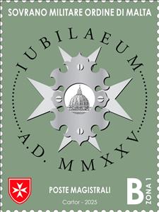 Stamp, Holy Year 2025, Malta, Sovereign Military Order of,  , Crosses, Holy Year