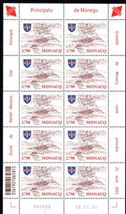 Full Pane, Visit of Prince to Rethel-Mazarin, Monaco,  , Coats of Arms, Townscapes / City Views