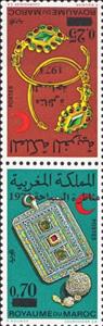 Tete-Beche, National Tourist Conference, Morocco,  , Jewelery, Red Cross and Red Crescent