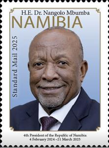 Stamp, Nangolo Mbumba, Fourth President of Namibia, Namibia,  , Heads of State