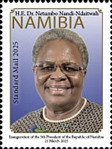 Stamp, Netumbo Nandi-Ndaitwah, Fifth President of Namibia, Namibia,  , Heads of State, Women