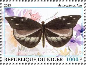 Stamp, Acmeopteron lala, Niger,  , Animals (Fauna), Butterflies and Moths, Insects
