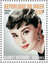 Stamp, Audrey Hepburn (1929–1993), Niger,  , Actors, Anniversaries and Jubilees, Famous People