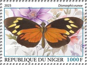 Stamp, Dismorphis eunoe, Niger,  , Animals (Fauna), Butterflies and Moths, Insects