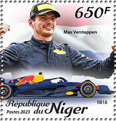 Stamp, Max Verstapen, Niger,  , Famous People, Formula One, Racing Drivers