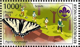 Stamp, Papilio eurymedon, Niger,  , Animals (Fauna), Butterflies and Moths, Insects, Scouting