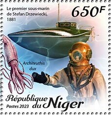 Stefan Drzewiecki's First Submarine, 1881 - Architeuthis dux