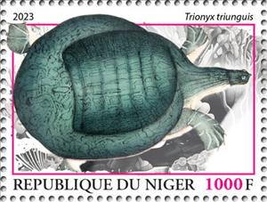 Stamp, Trionyx triunguis, Niger,  , Animals (Fauna), Reptiles, Turtles