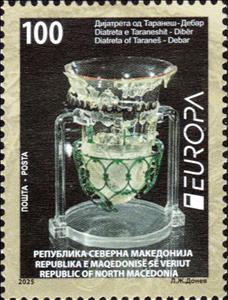Stamp, Diatreta of Taraneš, Debar, North Macedonia,  , Archaeology, C.E.P.T. / Europe, Glass and Earthenware