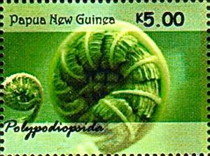 Stamp, Ferns of Papua New Guinea, Papua New Guinea,  , Ferns, Plants (Flora)
