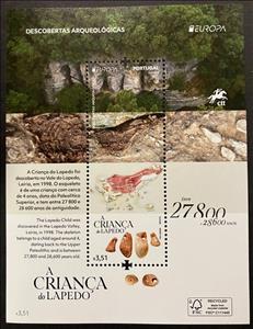 Souvenir Sheet, The Boy of Lapedo, Portugal,  , Archaeology, C.E.P.T. / Europe