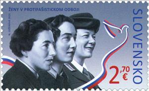Stamp, Women in the Resistance, Slovakia,  , Second World War, Women
